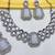 White yellow gold premium designer american diamond and stone work necklace set