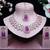 Purple rose gold premium designer american diamond and stone work necklace set
