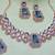 Blue rose gold premium designer american diamond and stone work necklace set