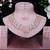 Pink rose gold premium designer american diamond and stone work necklace set