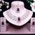 Purple rose gold premium designer american diamond and stone work necklace set