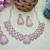 White rose gold premium designer american diamond and stone work necklace set