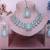 White rhodium premium designer american diamond and stone work necklace set