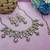 Gold yellow gold premium designer american diamond and stone work necklace set