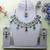 Green yellow gold premium designer american diamond and stone work necklace set