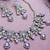 Purple yellow gold premium designer american diamond and stone work necklace set