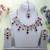 Maroon yellow gold premium designer american diamond and stone work necklace set