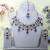 Blue yellow gold premium designer american diamond and stone work necklace set