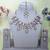 Pink yellow gold premium designer american diamond and stone work necklace set