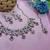 Purple yellow gold premium designer american diamond and stone work necklace set