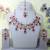 Red yellow gold premium designer american diamond and stone work necklace set