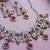 Red yellow gold premium designer american diamond and stone work necklace set