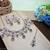 Green rose gold premium designer american diamond and stone work necklace set
