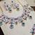 Green rose gold premium designer american diamond and stone work necklace set