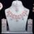 Purple rose gold premium designer american diamond and stone work necklace set