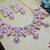 Purple rose gold premium designer american diamond and stone work necklace set