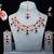 Maroon rose gold premium designer american diamond and stone work necklace set
