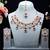 Blue rose gold premium designer american diamond and stone work necklace set