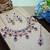 Blue rose gold premium designer american diamond and stone work necklace set