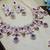 Blue rose gold premium designer american diamond and stone work necklace set
