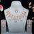 Pink rose gold premium designer american diamond and stone work necklace set