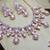 Pink rose gold premium designer american diamond and stone work necklace set