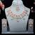 Green rose gold premium designer american diamond and stone work necklace set