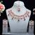 Purple rose gold premium designer american diamond and stone work necklace set