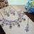 Blue rose gold premium designer american diamond and stone work necklace set