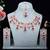 Pink rose gold premium designer american diamond and stone work necklace set