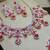 Red rose gold premium designer american diamond and stone work necklace set