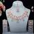 White rose gold premium designer american diamond and stone work necklace set