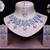 Purple rhodium premium designer american diamond and stone work necklace set