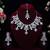 Pink rhodium premium designer american diamond and stone work necklace set