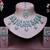 Green rhodium premium designer american diamond and stone work necklace set