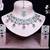 Purple rhodium premium designer american diamond and stone work necklace set