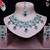 Blue rhodium premium designer american diamond and stone work necklace set