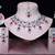 Pink rhodium premium designer american diamond and stone work necklace set
