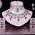 Red rhodium premium designer american diamond and stone work necklace set
