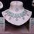 White rhodium premium designer american diamond and stone work necklace set