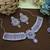 Purple rhodium premium designer american diamond and stone work necklace set