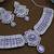 Purple rhodium premium designer american diamond and stone work necklace set