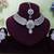 Pink rhodium premium designer american diamond and stone work necklace set
