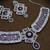 Purple rhodium premium designer american diamond and stone work necklace set