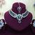 Blue rhodium premium designer american diamond and stone work necklace set