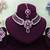 Pink rhodium premium designer american diamond and stone work necklace set