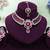 Red rhodium premium designer american diamond and stone work necklace set