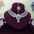 White rhodium premium designer american diamond and stone work necklace set