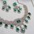 Green yellow gold premium designer american diamond and stone work necklace set