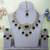 Green yellow gold premium designer american diamond and stone work necklace set